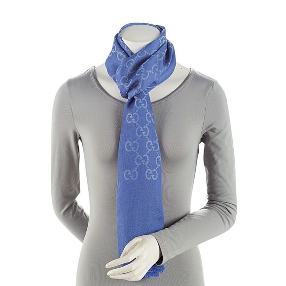 Gucci Wool Silk GG Reversible Scarf - Picture 3 of 4